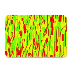 Green And Red Pattern Plate Mats