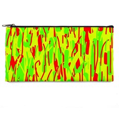 Green And Red Pattern Pencil Cases by Valentinaart