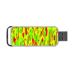 Green And Red Pattern Portable Usb Flash (two Sides)