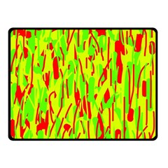 Green And Red Pattern Double Sided Fleece Blanket (small) 