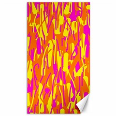 Pink And Yellow Pattern Canvas 40  X 72  