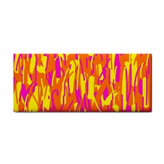 Pink And Yellow Pattern Hand Towel by Valentinaart