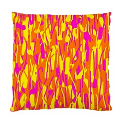 Pink And Yellow Pattern Standard Cushion Case (one Side) by Valentinaart