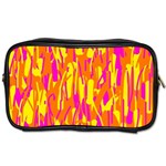 Pink and yellow pattern Toiletries Bags 2-Side Front