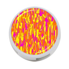 Pink And Yellow Pattern 4-port Usb Hub (two Sides)  by Valentinaart