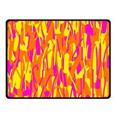 Pink And Yellow Pattern Fleece Blanket (small) by Valentinaart