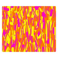 Pink And Yellow Pattern Double Sided Flano Blanket (small) 