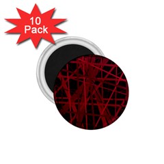 Black And Red Pattern 1 75  Magnets (10 Pack)  by Valentinaart