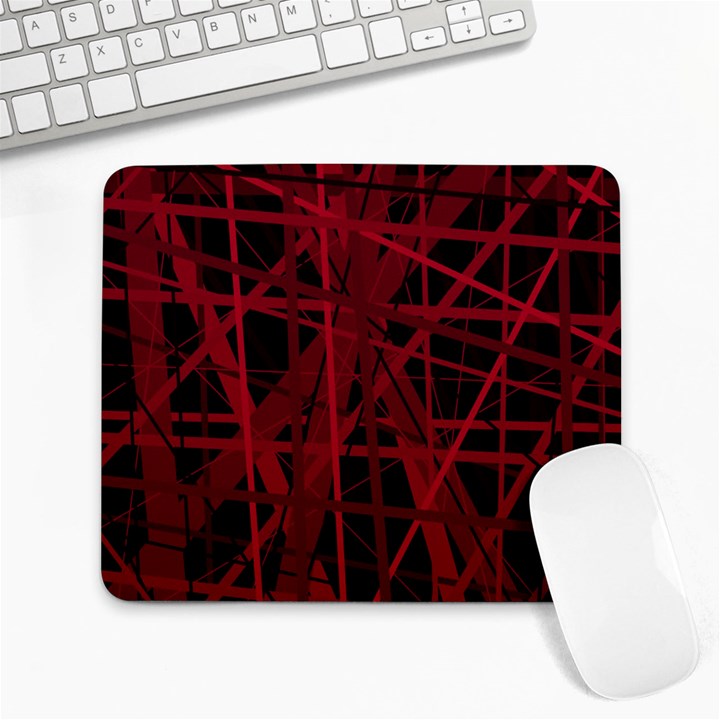 Black and red pattern Large Mousepads