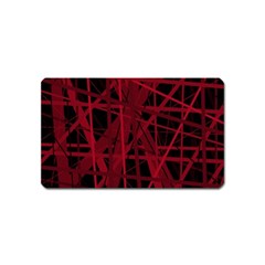 Black And Red Pattern Magnet (name Card) by Valentinaart