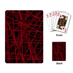 Black And Red Pattern Playing Card by Valentinaart