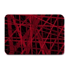 Black And Red Pattern Plate Mats by Valentinaart