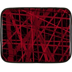 Black And Red Pattern Fleece Blanket (mini)