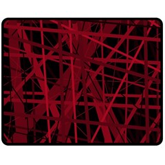 Black And Red Pattern Fleece Blanket (medium) 