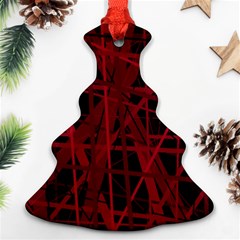 Black And Red Pattern Ornament (christmas Tree)