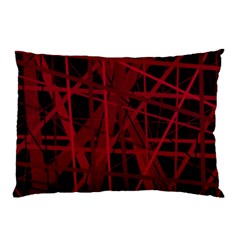 Black And Red Pattern Pillow Case (two Sides)