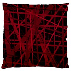 Black And Red Pattern Large Cushion Case (one Side) by Valentinaart