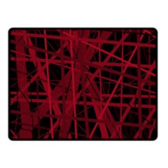 Black And Red Pattern Double Sided Fleece Blanket (small) 