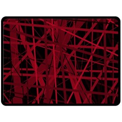 Black And Red Pattern Double Sided Fleece Blanket (large) 