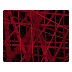 Black And Red Pattern Double Sided Flano Blanket (large) 