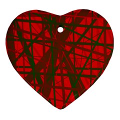 Red Pattern Ornament (heart)  by Valentinaart