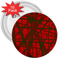 Red Pattern 3  Buttons (10 Pack)  by Valentinaart