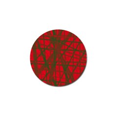 Red Pattern Golf Ball Marker by Valentinaart