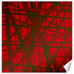 Red Pattern Canvas 20  X 20   by Valentinaart