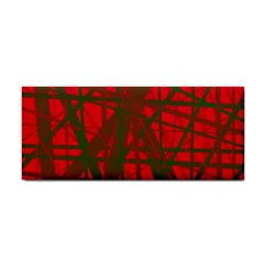 Red Pattern Hand Towel