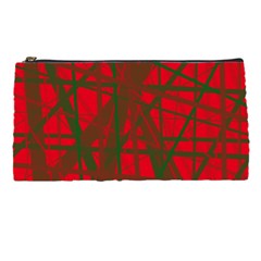 Red Pattern Pencil Cases by Valentinaart