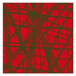 Red pattern Small Memo Pads 3.75 x3.75  Memopad