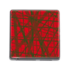 Red Pattern Memory Card Reader (square) by Valentinaart