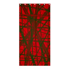 Red Pattern Shower Curtain 36  X 72  (stall)  by Valentinaart