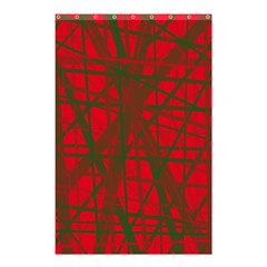 Red Pattern Shower Curtain 48  X 72  (small)  by Valentinaart