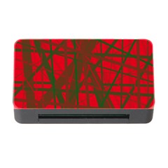 Red Pattern Memory Card Reader With Cf