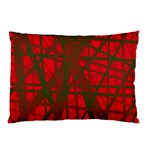 Red pattern Pillow Case (Two Sides) Back