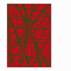 Red Pattern Small Garden Flag (two Sides)