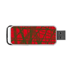 Red Pattern Portable Usb Flash (one Side)