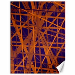 Blue and orange pattern Canvas 36  x 48  