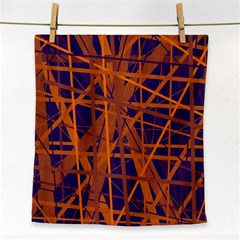 Blue and orange pattern Face Towel