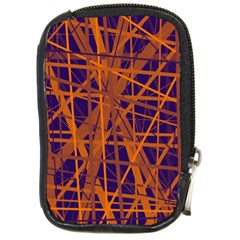 Blue And Orange Pattern Compact Camera Cases by Valentinaart