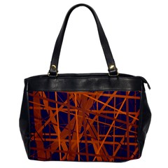 Blue and orange pattern Office Handbags