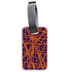 Blue and orange pattern Luggage Tags (Two Sides)