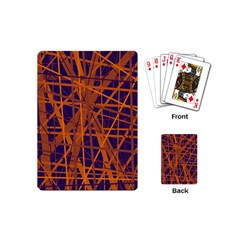 Blue and orange pattern Playing Cards (Mini) 