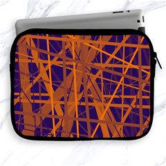 Blue and orange pattern Apple iPad 2/3/4 Zipper Cases