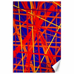 Orange And Blue Pattern Canvas 24  X 36  by Valentinaart