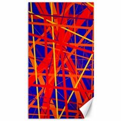 Orange And Blue Pattern Canvas 40  X 72   by Valentinaart