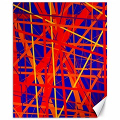 Orange And Blue Pattern Canvas 11  X 14   by Valentinaart