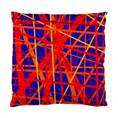 Orange And Blue Pattern Standard Cushion Case (one Side) by Valentinaart