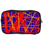 Orange and blue pattern Toiletries Bags 2-Side Front